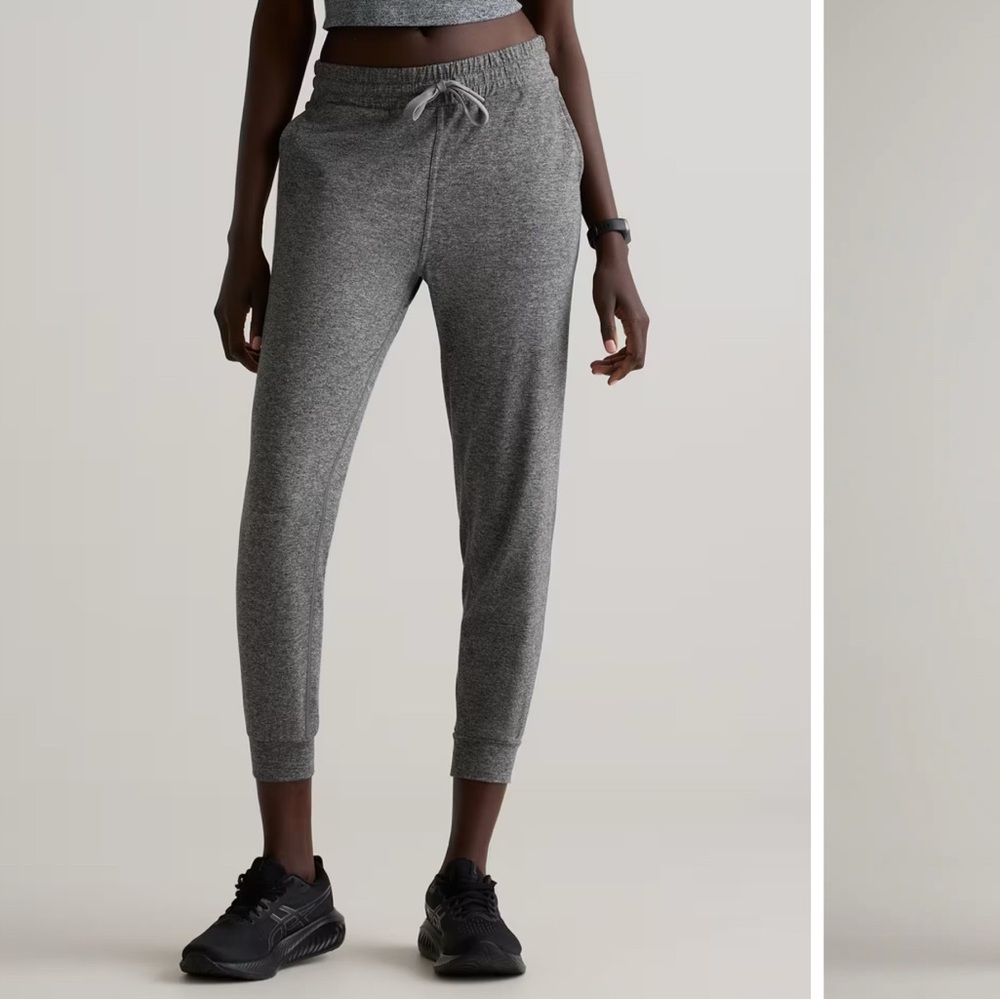 Quince Women's Gray Flowknit Jogger Pants Medium